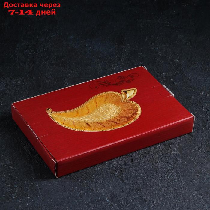 Подставка для фруктов "Лист серебро", 22×12×2,5 см - фото 5 - id-p215604935
