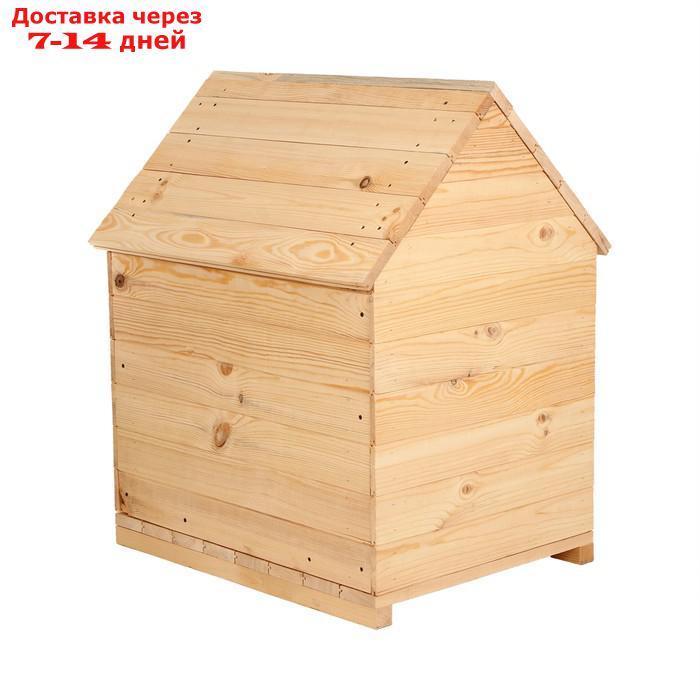 Будка для собаки, 75 × 60 × 90 см, деревянная, с крышей - фото 5 - id-p215605030