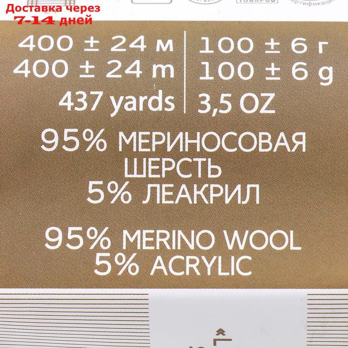 Пряжа "Австралийский меринос" 95%мер.шерсть,5% акрил объёмный400м/100гр (189-Ярко-оранжевый) - фото 4 - id-p215605165