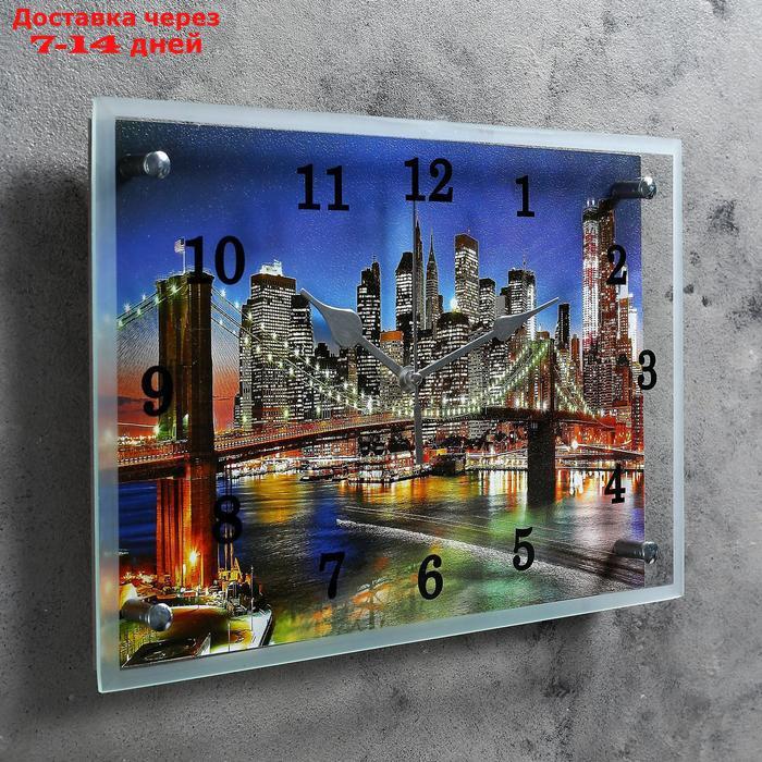 Часы настенные, серия: Город, "Ночной город и архитектура", 25х35 см, микс - фото 2 - id-p215604249