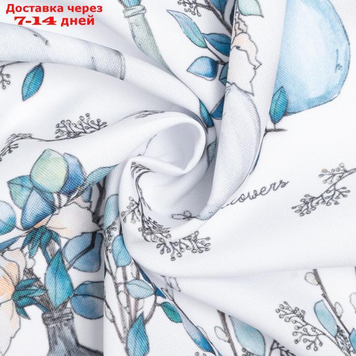 Комплект штор д/кухни с подхватами "Flower mood" 145х180см-2 шт.,100% п/э - фото 6 - id-p215606639