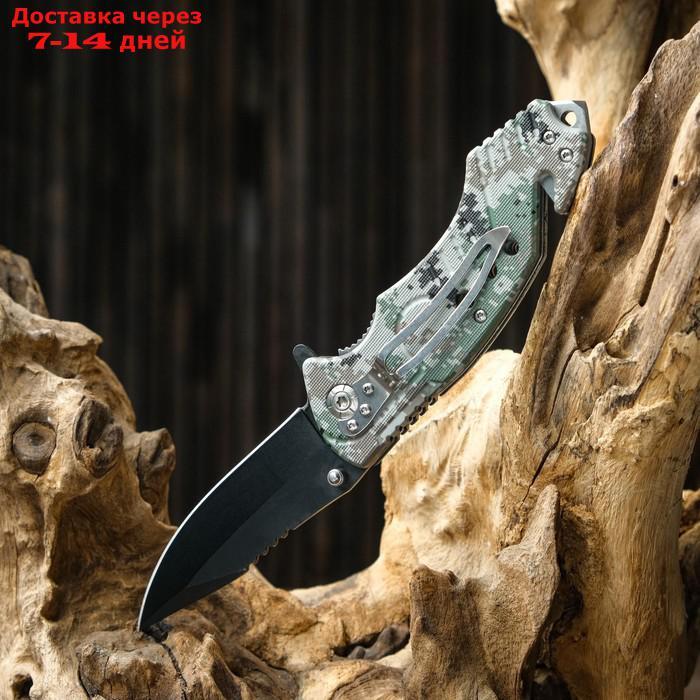 Нож перочинный лезвие с зазубринами 8,5см, рукоять микс, 20см - фото 2 - id-p216015485