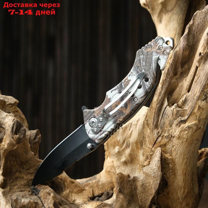 Нож перочинный лезвие с зазубринами 8,5см, рукоять микс, 20см - фото 7 - id-p216015485