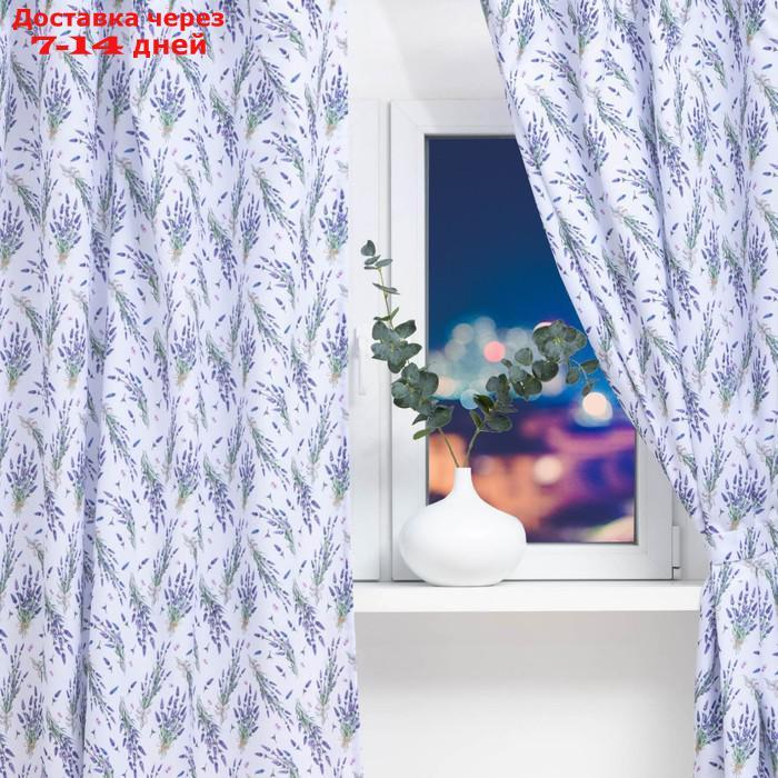 Комплект штор д/кухни с подхватами "Lavender" 145х180см-2 шт., 100% п/э - фото 2 - id-p215606650