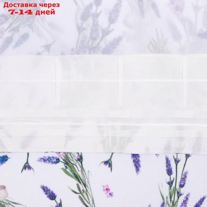 Комплект штор д/кухни с подхватами "Lavender" 145х180см-2 шт., 100% п/э - фото 5 - id-p215606650