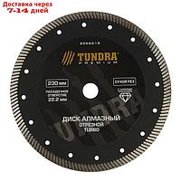 Диск алмазный отрезной TUNDRA PRO, повышенный ресурс, TURBO, сухой рез, 230 х 22 мм