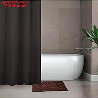 Набор для ванной SAVANNA "Комфорт": штора 180×180 см, ковёр 40×60 см, цвет коричневый