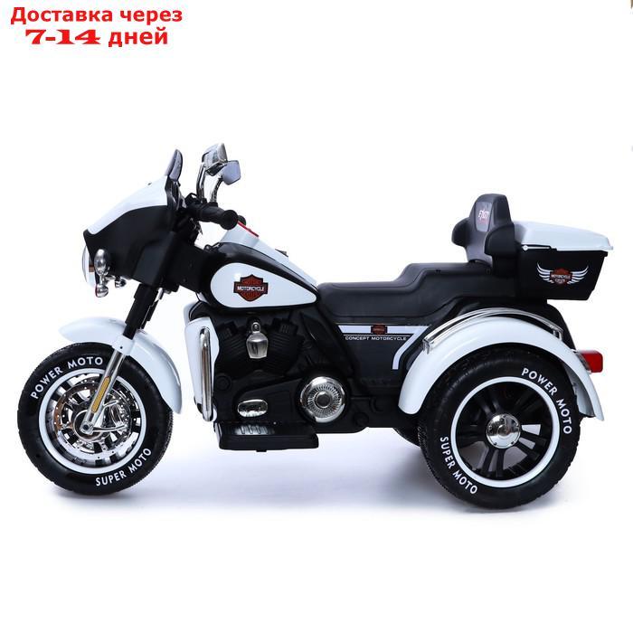 Электромотоцикл "Трайк", 2-х местный, 2 мотора, цвет черно-белый - фото 3 - id-p215606673