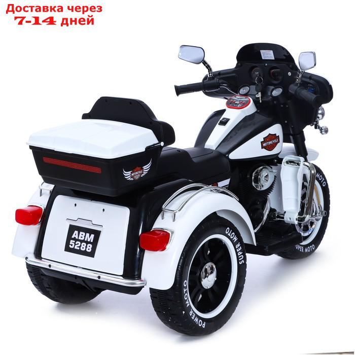 Электромотоцикл "Трайк", 2-х местный, 2 мотора, цвет черно-белый - фото 4 - id-p215606673