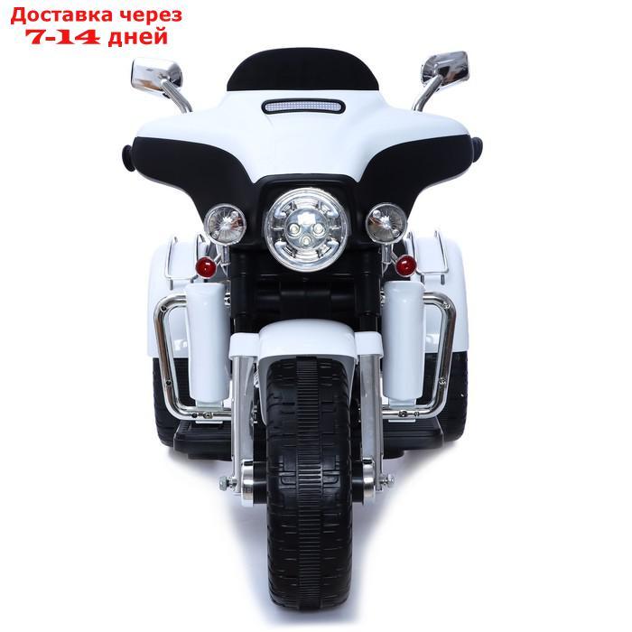 Электромотоцикл "Трайк", 2-х местный, 2 мотора, цвет черно-белый - фото 8 - id-p215606673