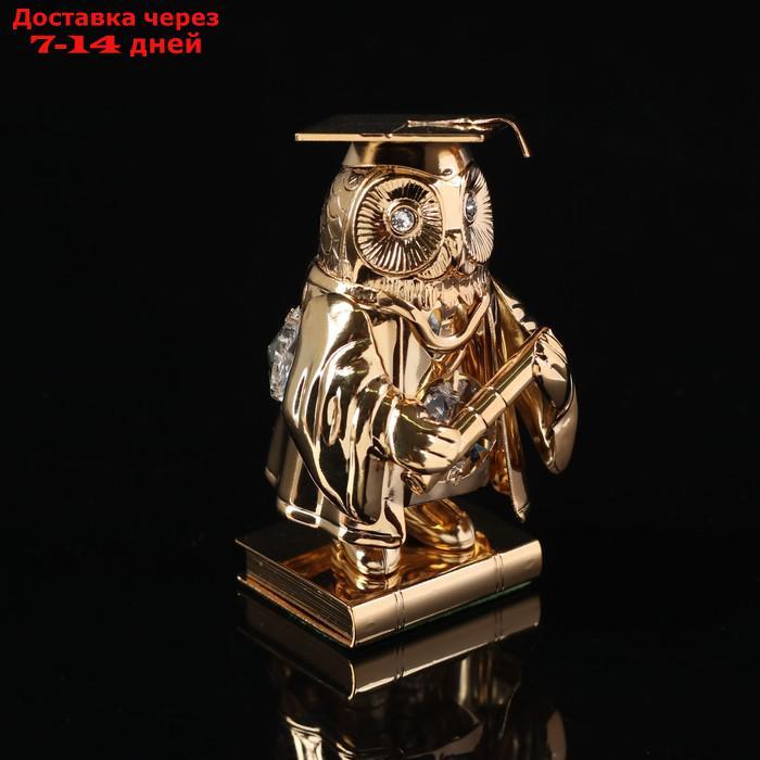 Сувенир "Сова магистр", 4×4×7,5 см, с кристаллами Сваровски - фото 1 - id-p215604321