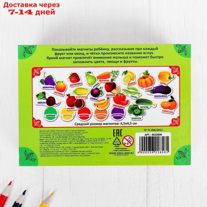 Развивающие магниты "Изучаем цвета и овощи - фрукты" (набор 25 шт) - фото 7 - id-p215606721