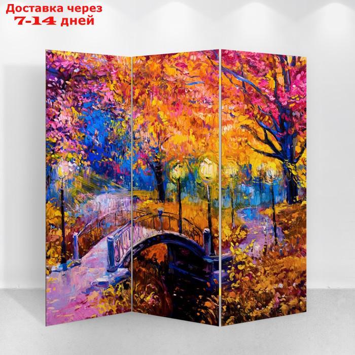Ширма "Картина маслом. Мост в саду", 160 × 150 см - фото 1 - id-p216015532