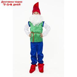 Карнавальный костюм "Гном", текстиль, размер 32, рост 122 см