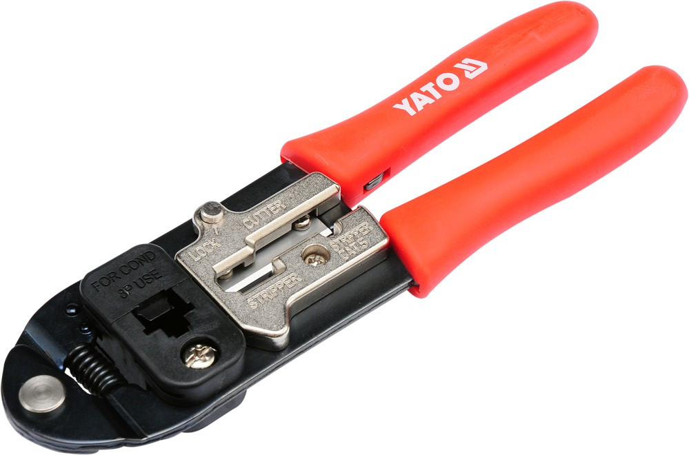 Инструмент для обжима и зачистки проводов YATO 195 мм., YT-2242