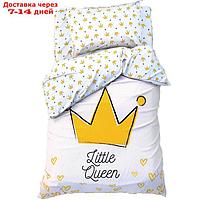 Постельное белье "Этель" 1.5 сп Little queen 143*215 см, 150*214 см, 50*70 см -1 шт,100% хл, бязь