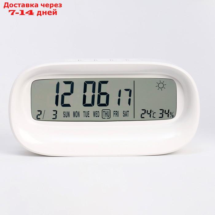 Часы настольные электронные, термометром, гигрометром - фото 1 - id-p216143500
