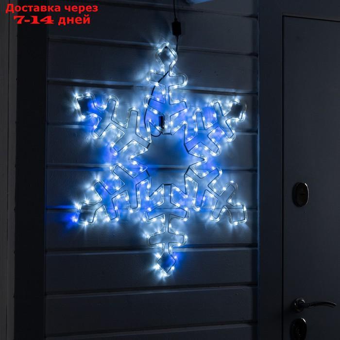 Фигура из дюралайта "Снежинка" 78х78 см, 168/28 LED, мерцание, 220V, СИНИЙ-БЕЛЫЙ - фото 1 - id-p215607191