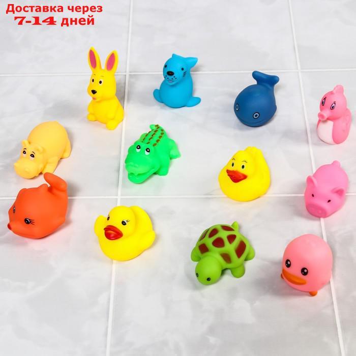 Набор резиновых игрушек для игры в ванной "Милые крохи", 12 шт. - фото 1 - id-p216013577