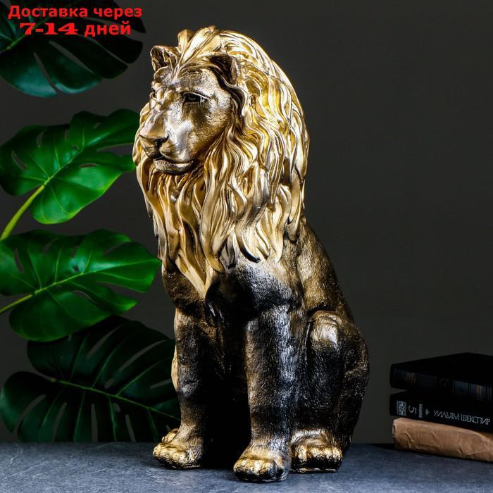 Фигура "Лев сидящий" черное золото - фото 4 - id-p216018624