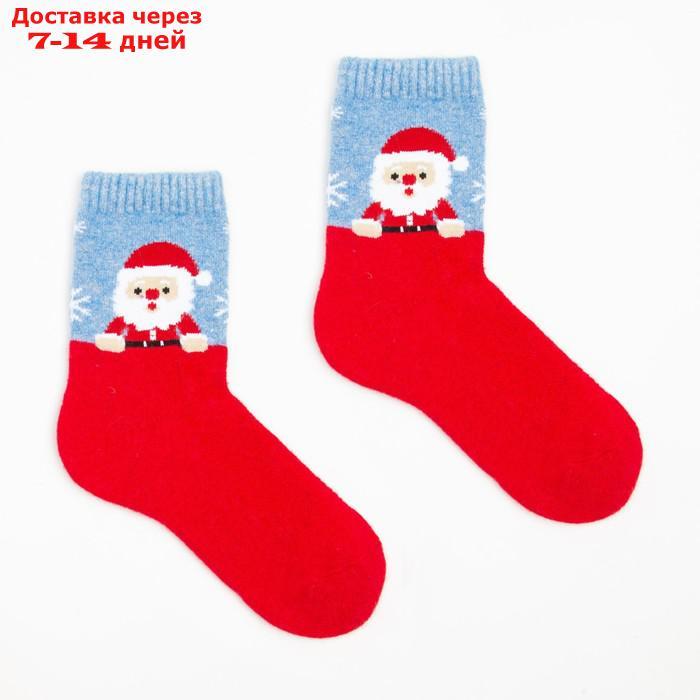 Носки женские шерстяные "Санта" цвет красный, размер 23 (35-37) - фото 2 - id-p215606137