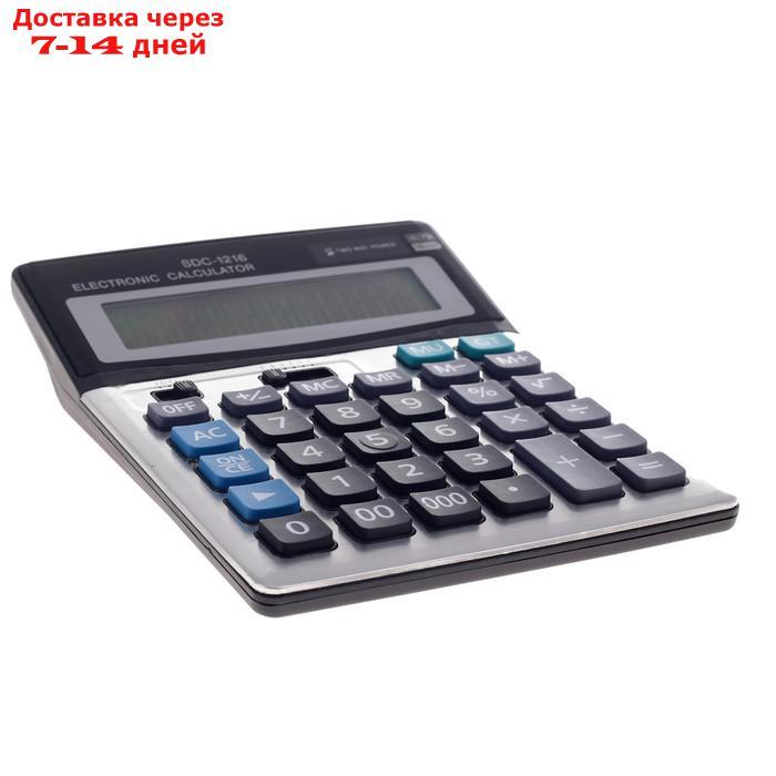 Калькулятор настольный, 16-разрядный, SDC-1216, двойное питание - фото 2 - id-p216017935