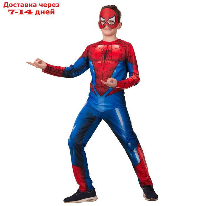 Карнавальный костюм "Человек Паук", куртка, брюки, маска, р.36, рост 146 см - фото 1 - id-p216014143
