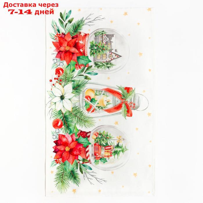 Набор подарочный "Этель" Christmas red flowers, фартук, полотенце, прихватка - фото 6 - id-p216018108