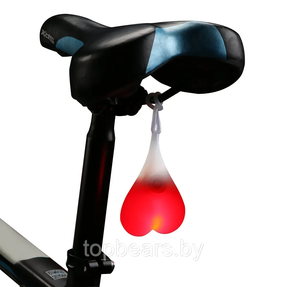 Силиконовый задний велосипедный фонарь Silicon light Бубенцы Красный - фото 2 - id-p216155659