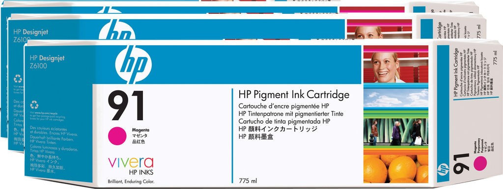 Струйный картридж HP C9484A №91 (775ml*3) - тройная - фото 1 - id-p216158903