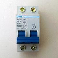 Автоматический выключатель двухполюсный CHNT DZ47-60 C16