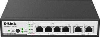 Коммутатор DLink DES-1100-06MP/A1A 4-port 10/100Mbps PoE + 2*10/100/1000Mbps