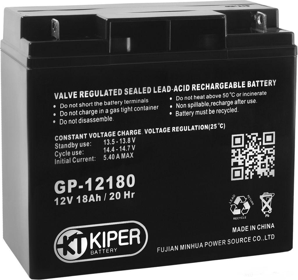 Аккумуляторная батарея для ИБП 12V 18Ah Kiper GP-12180 - фото 1 - id-p216158690