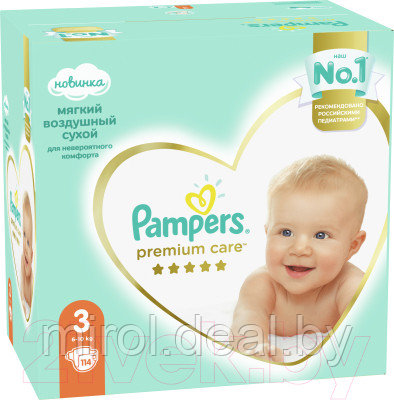 Подгузники детские Pampers Premium Care 3 Midi - фото 2 - id-p216165730