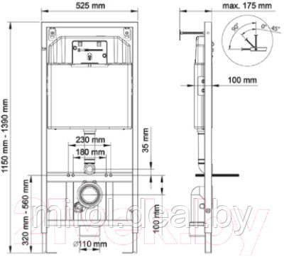 Инсталляция для унитаза Berges Novum 525 040000 - фото 3 - id-p216173631