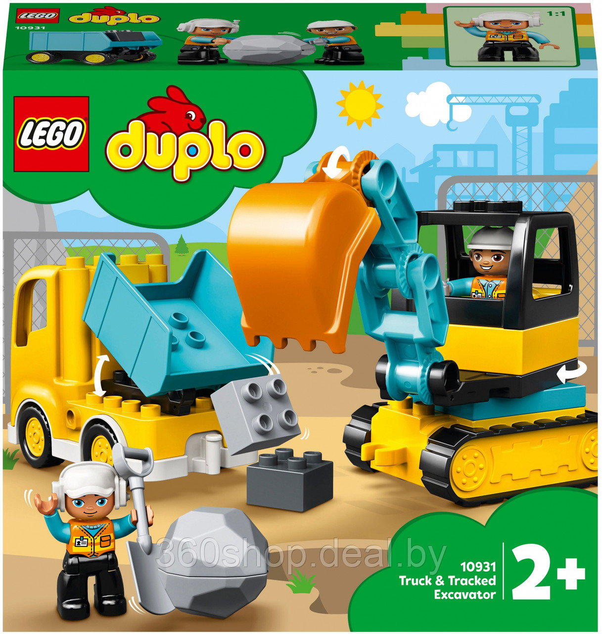 Конструктор LEGO Duplo 10931 Грузовик и гусеничный экскаватор - фото 1 - id-p213180635