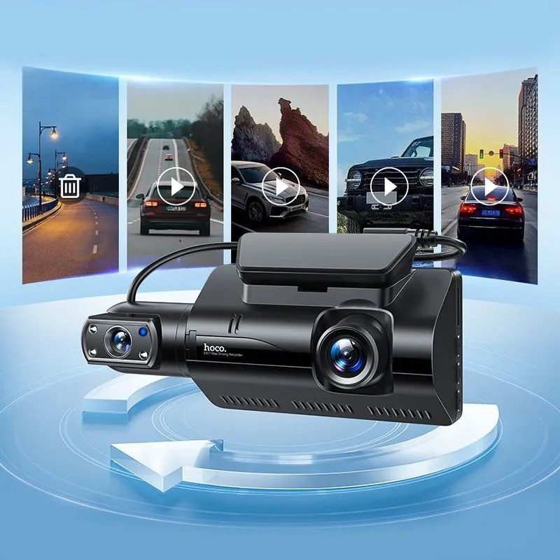 Видеорегистратор автомобильный Hoco DI07 Max 2 камеры