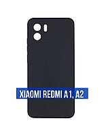 Чехол-накладка для Xiaomi Redmi A1 / A2 (силикон) черный с защитой камеры