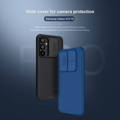 Чехол-накладка Nillkin CamShield Pro Синяя для Samsung Galaxy S23 FE - фото 7 - id-p216199955