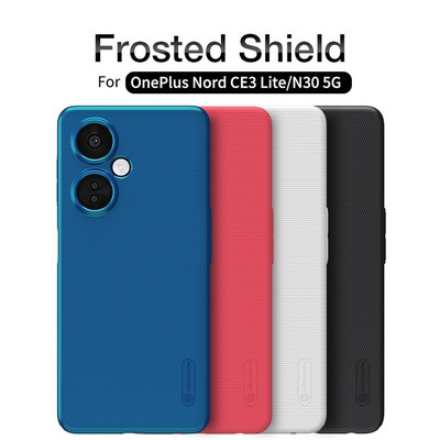 Пластиковый чехол Nillkin Super Frosted Shield Синий для OnePlus Nord CE 3 Lite - фото 6 - id-p216199980