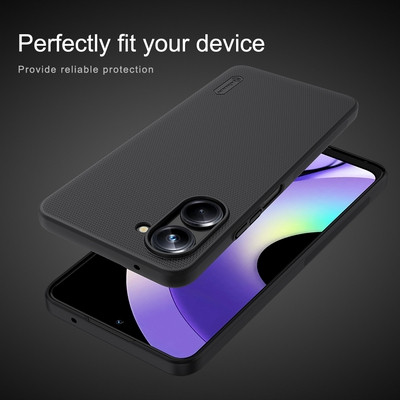 Пластиковый чехол Nillkin Super Frosted Shield Черный для Realme 10 Pro 5G - фото 3 - id-p216199984