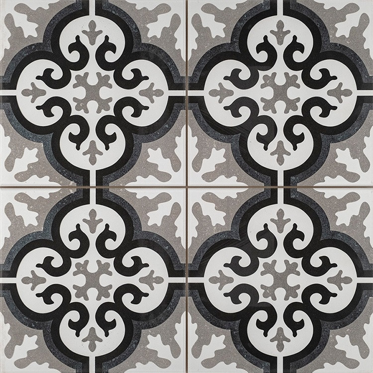 Керамогранит Etili Seramik Ornament Manisa Black Pre-cut 45x45