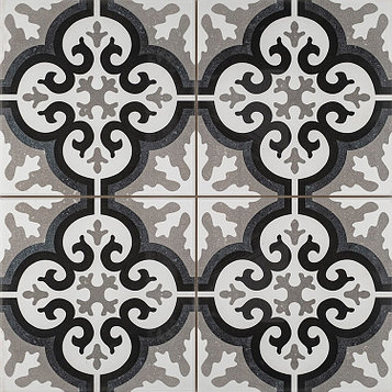 Керамогранит Etili Seramik Ornament Manisa Black Pre-cut 45x45