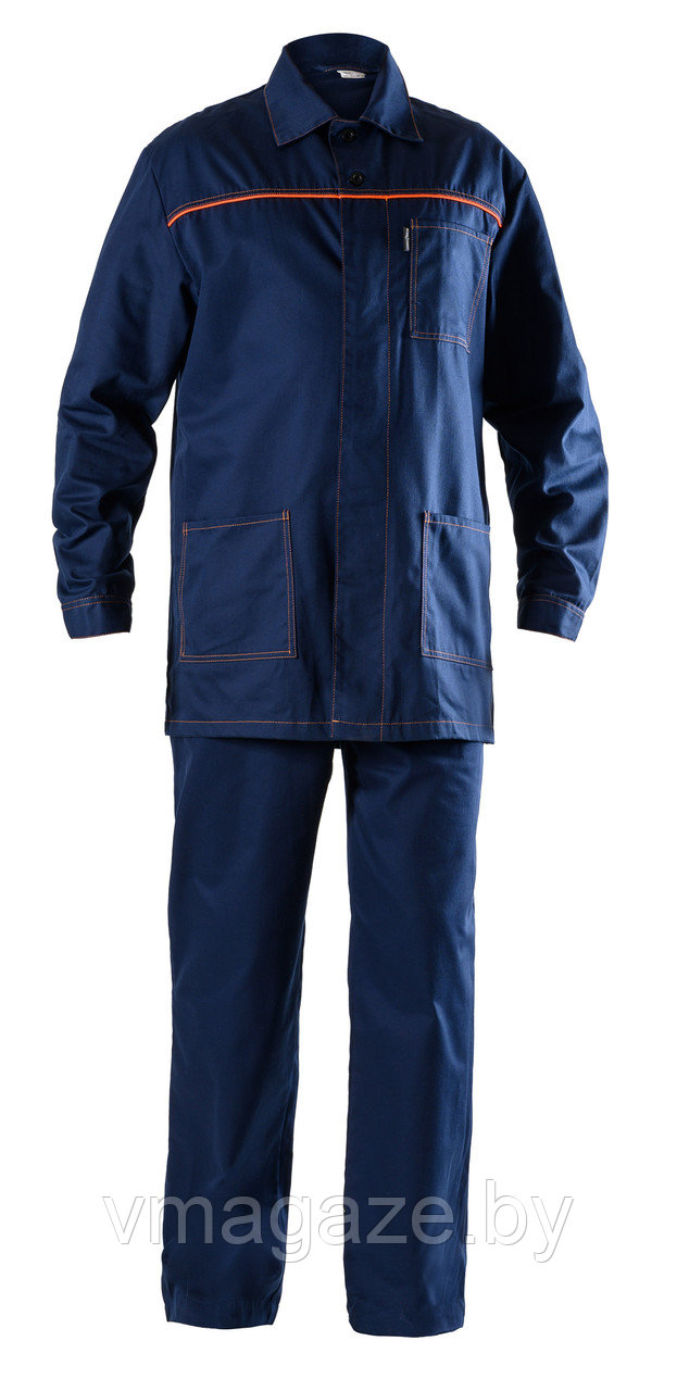 Костюм рабочий Байкал-1 с брюками (цвет темно-синий) - фото 2 - id-p216208902