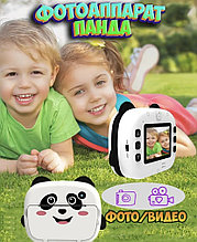 Детский фотоаппарат с моментальной печатью и Wi-FI  Панда, фотокамера