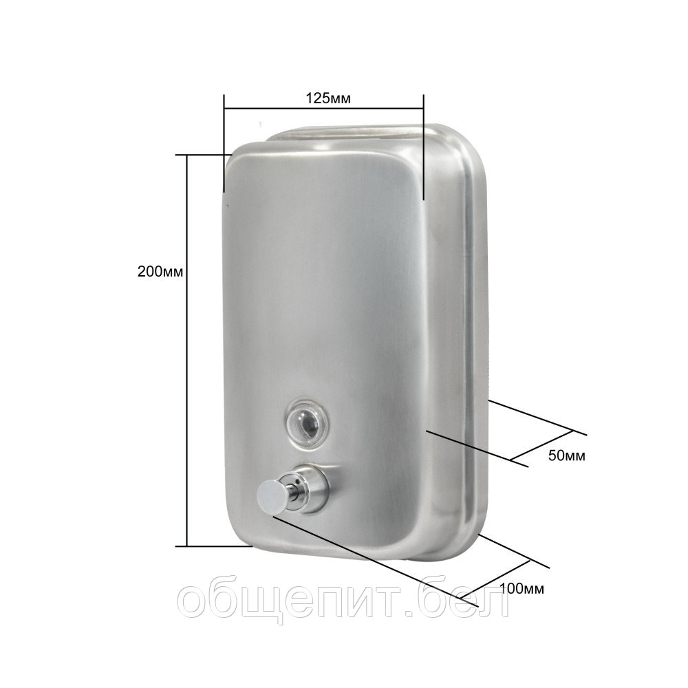Дозатор для жидкого мыла Solinne ТМ 804 ML (1000мл) антивандальный, матовый - фото 6 - id-p216212105