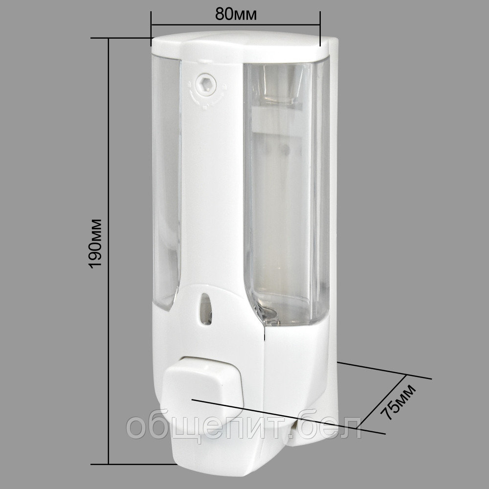 Дозатор (диспенсер) для жидкого мыла Solinne 1628 (380мл), белый - фото 7 - id-p216212266