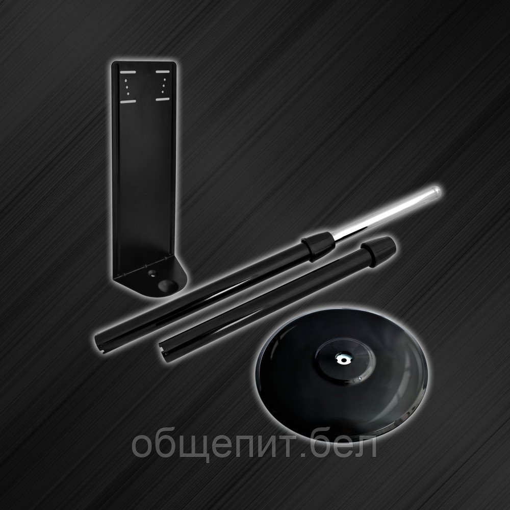 Мобильная стойка Puff-8185 с локтевым дозатором (черная) и каплесборником - фото 3 - id-p216212542