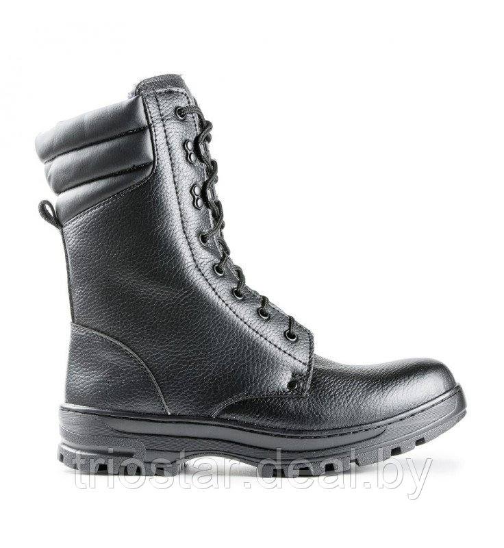 Берцы (ботинки) кожаные 65 (лето/деми, цвет черный) - фото 1 - id-p216219645