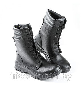 Берцы (ботинки) кожаные 65К (лето/деми, цвет черный)